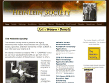 Tablet Screenshot of heinleinsociety.org